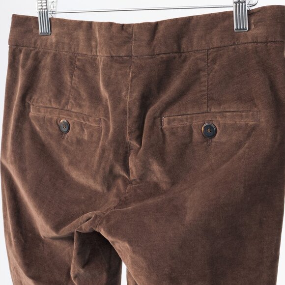 Brunello Cucinelli Brown Velvet Slim-Fit Pants - Picture 6 of 14